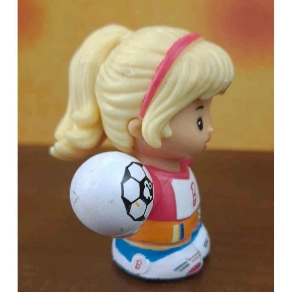 Fisher Price Little People GIRL BARBIE Blonde Soccer Player